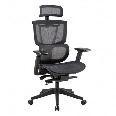 Carlo卡洛意式高階底盤德國網人體工學電腦椅-黑色1