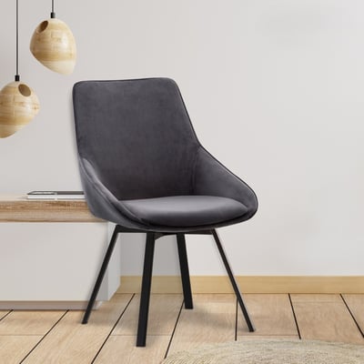 Naila奈拉旋轉絨布餐椅-三色可選18