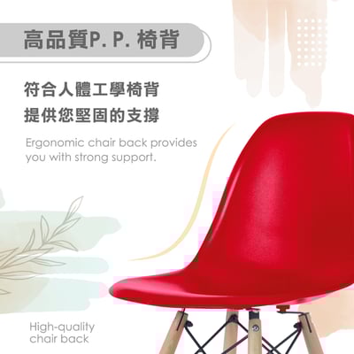 EMSH北歐經典造型吧檯椅-七色可選1