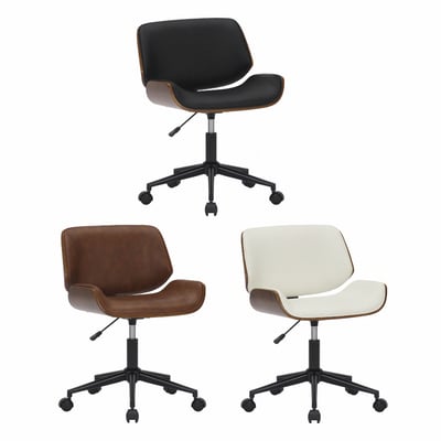 Knox諾克斯PU面曲木框升降黑腳電腦椅-三色可選15