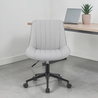 艾格PU極緻舒適直紋電腦椅-灰色12