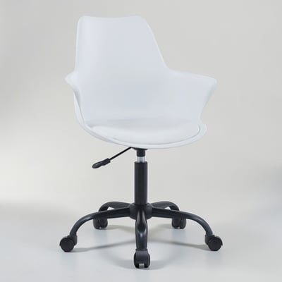 Axe埃克斯簡約軟墊扶手PP黑腳電腦椅-四色可選19