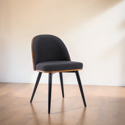 Gail蓋爾布面雅緻曲木休閒餐椅-深灰色13