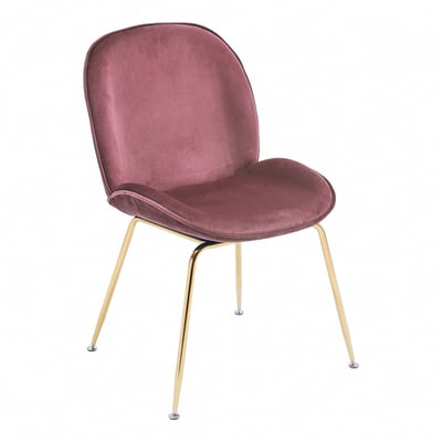 Shell貝殼絨布鍍金腳餐椅-四色可選4