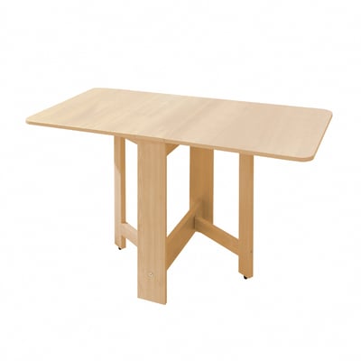 Fika悠享系簡約折合蝴蝶長方餐桌-幅120cm-原木色1