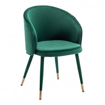 Gerta歌塔流線絨布腳包金邊休閒餐椅-三色可選14