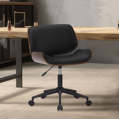 Knox諾克斯PU面曲木框升降黑腳電腦椅-三色可選21