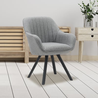 Liam萊恩姆直紋布面實木腳旋轉餐椅-兩色可選16