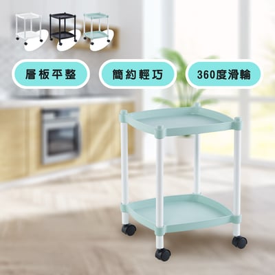 Lightart輕量化雙層方形收納置物推車-三色可選13