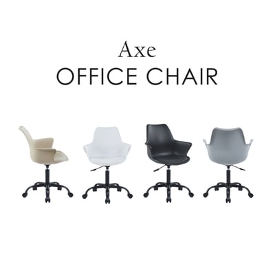 Axe埃克斯簡約軟墊扶手PP黑腳電腦椅-四色可選5