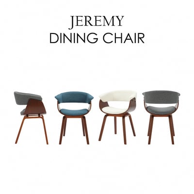 Jeremy捷洛米布面造型扶手曲木休閒餐椅-三色可選4