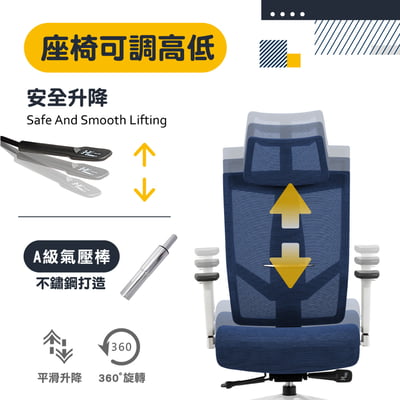 Heller海勒高階底盤德國網人體工學電腦椅-兩色可選14