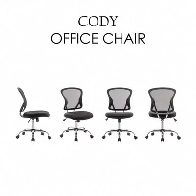 Cody寇帝中背半網電腦椅-黑色2
