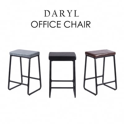 Daryl戴瑞爾復古PU黑腳吧檯椅-坐高73cm-三色可選4