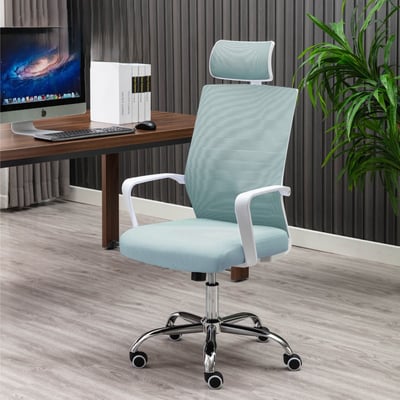 Heath希斯高背扶手半網可調式白框電腦椅-五色可選20