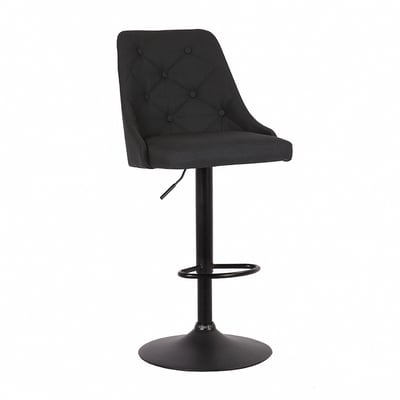 Adelric艾德里克布面拉扣黑腳可調吧檯椅-兩色可選11