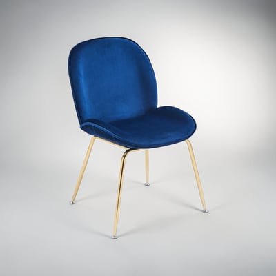 Shell貝殼絨布鍍金腳餐椅-四色可選22