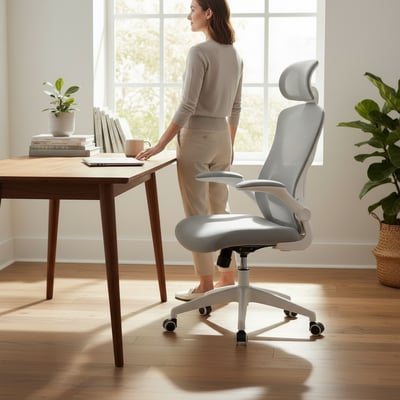 Arno亞諾網布可旋轉扶手高背電腦椅-五色可選10