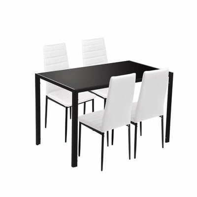 Tano塔諾一長方玻璃桌四椅-Mano寬120cm-三色可選20