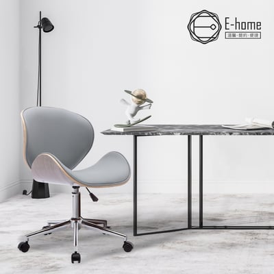 Warren沃倫PU淺曲木可調式電腦椅-灰色15