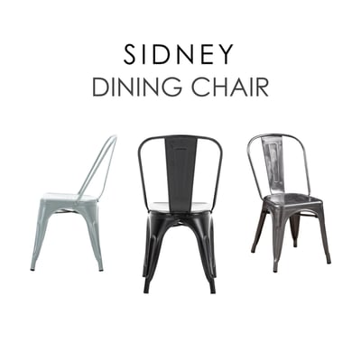 Sidney希德尼工業風金屬高背餐椅-七色可選8