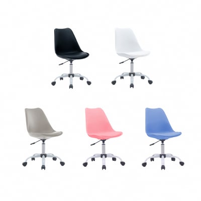 Gwyn葛溫經典PP背軟墊白腳電腦椅-五色可選16