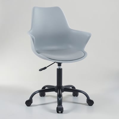 Axe埃克斯簡約軟墊扶手PP黑腳電腦椅-四色可選21