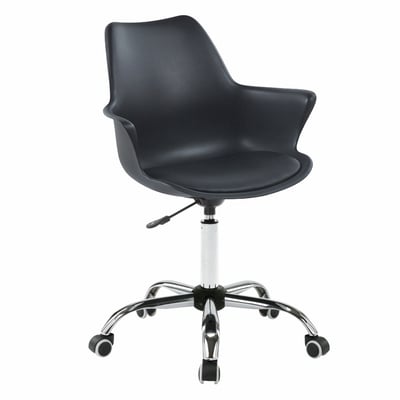 Nate奈特簡約軟墊扶手PP電鍍腳電腦椅-四色可選2