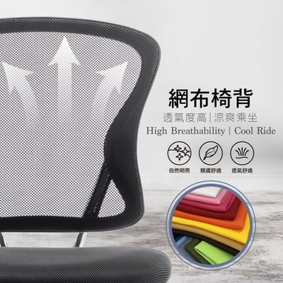 Cody寇帝中背半網電腦椅-黑色5