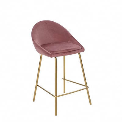 Tara塔拉絨布網美金腳吧檯椅-坐高66cm-四色可選2