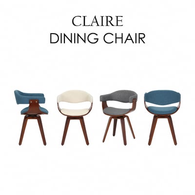 Claire克萊爾布面扶手曲木可旋轉休閒餐椅-三色可選4