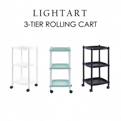 Lightart輕量化三層方形收納置物推車-三色可選4