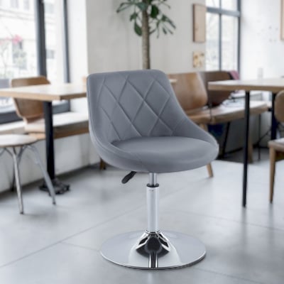 Luke路克菱格紋皮面可調式多功能圓盤椅-四色可選20