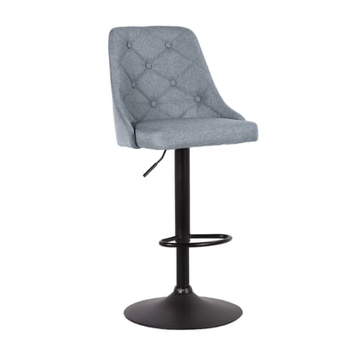 Adelric艾德里克布面拉扣黑腳可調吧檯椅-兩色可選12