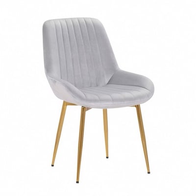 Dayo戴洋直紋絨布金腳休閒餐椅-兩色可選11