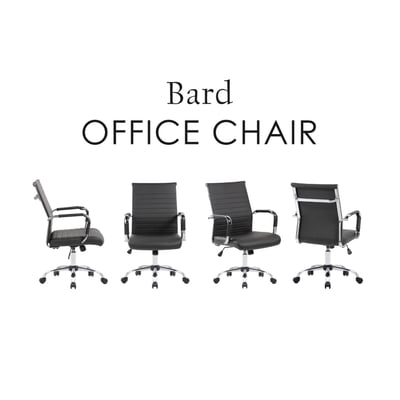 Bard巴德中背厚坐墊扶手可調式電腦椅-黑色2