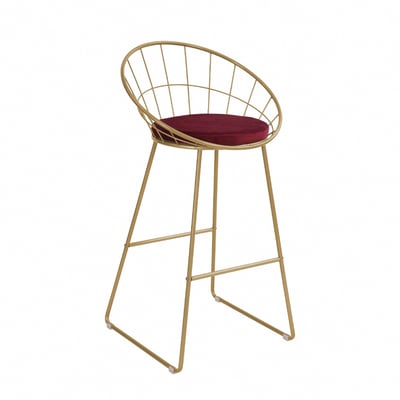 Moonlight月光全金腳軟墊吧檯椅-坐高76cm-三色可選2