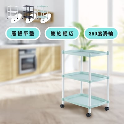 Lightart輕量化三層長方收納置物推車-三色可選13