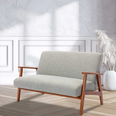 Seno賽諾布面厚感實木腳雙人休閒沙發-兩色可選18