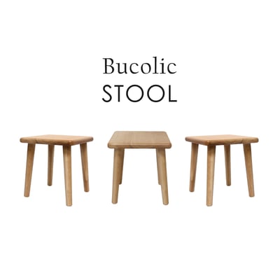 Bucolic田園系多功能實木小方凳-原木色2