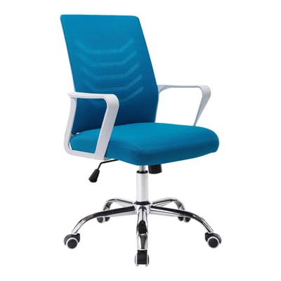 Baez貝茲扶手半網可調式白框電腦椅-六色可選3