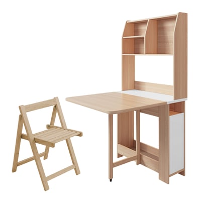 Fika悠享系4開1門一桌四椅蝴蝶長方餐櫃桌椅組(GU018A+GU017A)18