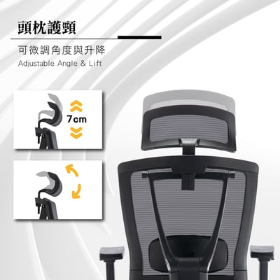 Duccio杜喬意式高階底盤半網人體工學電腦椅-黑色2