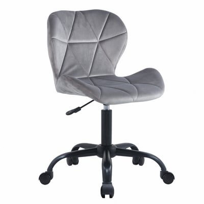 Phyllis菲莉絲造型絨布軟墊黑腳電腦椅-四色可選13