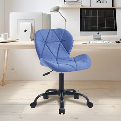 Belmore貝爾莫爾菱格紋布面簡約黑腳電腦椅-三色可選17