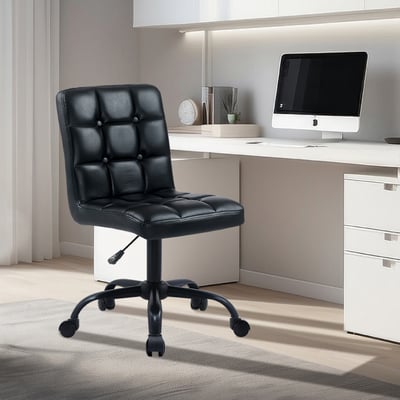 Koch科赫可調式方格黑腳電腦椅-兩色可選15