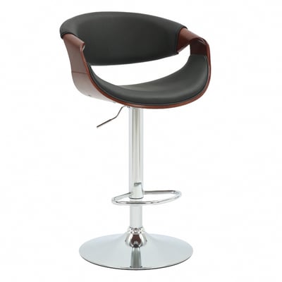 Tyrel泰瑞爾PU面流線曲木可調式曲木吧檯椅-兩色可選16