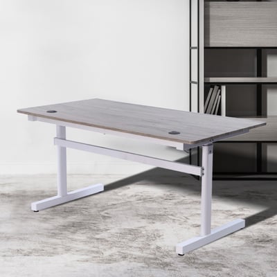 一片式鴨嘴斜沿雙節USB電動記憶升降桌-寬150cm-兩色可選18