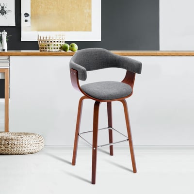 Nelly奈莉布面曲木可旋轉固定吧檯椅-坐高71cm-兩色可選15