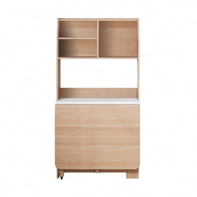 Fika悠享系4開1門蝴蝶長方餐櫃桌-原木色19